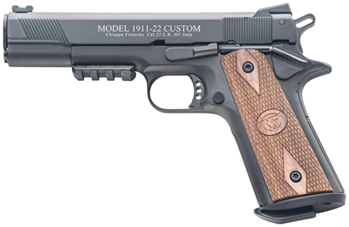 NEW Chiappa Firearms 401101 1911-22 Custom  22 LR SAO 5" 10+1 Walnut Grip Black Slid