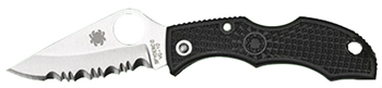 57683 Spyderco LBKS3 Ladybug 3  1.94" Folding Modified Clip Point Serrated VG-10 SS Bl