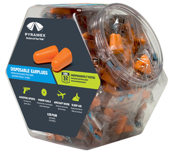 59007 Pyramex PYDP1000BN Disposable Earplugs 32 dB In The Ear Orange Foam for Adults 1