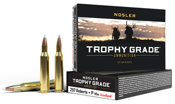 59553 Nosler 60010 Trophy Grade  257 Roberts +P 110 gr AccuBond 20 Bx/ 10 Cs