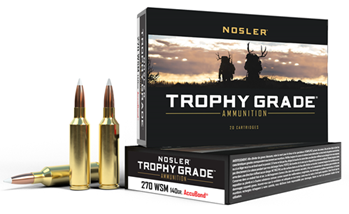 59560 Nosler 60030 Trophy 270 WSM 140 GR AccuBond 20 Bx/10 Cs Brass