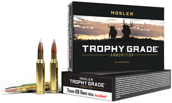 59562 Nosler 60042 Trophy 7mm-08 Rem 140 GR AccuBond 20 Bx/10 Cs Brass