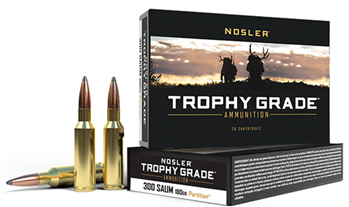 59579 Nosler 60062 Trophy Grade  300 Rem SAUM 180 gr Partition (PT) 20 Bx/ 10 Cs