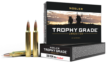 59582 Nosler 60065 Trophy Grade  300 RUM 180 gr AccuBond 20 Bx/ 10 Cs