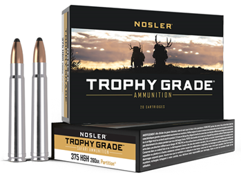 59585 Nosler 60090 Trophy Grade  375 H&H Mag 260 gr Partition (PT) 20 Bx/ 10 Cs
