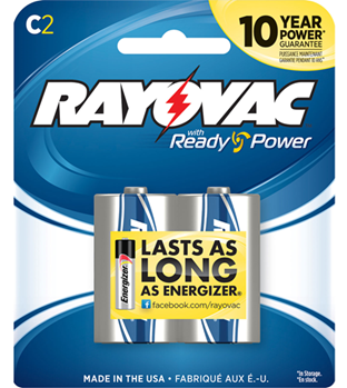 Rayovac/spectru 60200 Rayovac 814-2F C Alkaline 1.5 Volt Alkaline 8000 mAh 2pk