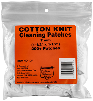 60344 Southern Bloomer 105 Cleaning Patches  7mm Cotton 200 Per Pack