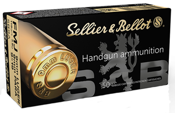 Magtech 61881 Sellier & Bellot SB9A 9MM Full Metal Jacket 115 Grain 50 Rounds