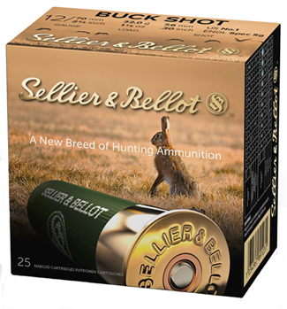 Magtech 61963 Sellier & Bellot SB12BSF Shotgun 12 Gauge 2.75" 12 Pellets 1 Buck Shot 25 Bx/ 10