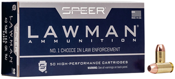 Cci/speer 62123 Speer 53955 Lawman 40 Smith & Wesson Total Metal Jacket 165 GR 50Box/20Case