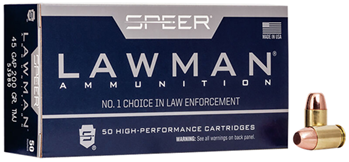 Cci/speer 62146 Speer Ammo 53980 Lawman  45 GAP 200 gr Total Metal Jacket (TMJ) 50 Bx/ 20 Cs