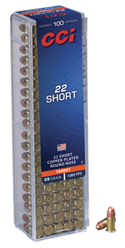 Cci/speer 63204 CCI 0027 Short HV 22 Short Copper-Plated Round Nose 29 GR 100Box/50Case