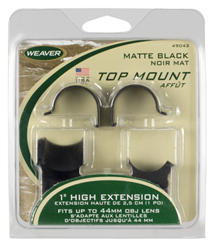 63273 Weaver Mounts 49043 Weaver Detachable Top Mount 1" Dia High Matte Black