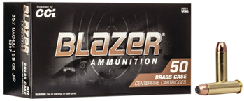 Cci/speer 63383 CCI 5207 Blazer Brass 357 Remington Magnum JHP 158 GR 50Box/20Case