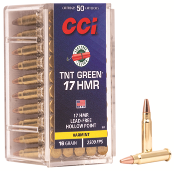 Cci/speer 63384 CCI 951 Varmint 17 Hornady Magnum Rimfire (HMR) 16 GR TNT Hollow Point 50 Bx/ 40
