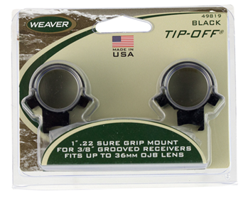 63533 Weaver Mounts 49819 Pro View Weaver Style 1" Dia Medium Gloss Black