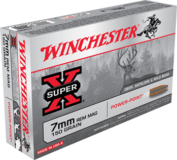 Winchester Ammu 65167 Winchester Ammo X7MMR1 Super-X 7mm Remington Magnum 150 GR Power-Point 20 Bx/ 10