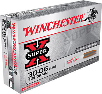 Winchester Ammu 65177 Winchester Ammo X30062 Super-X 30-06 Springfield 125 GR Pointed Soft Point 20 Bx