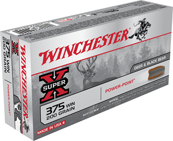 Winchester Ammu 65221 Winchester Ammo X375W Super-X 375 Winchester 200 GR Power-Point 20 Bx/ 10 Cs