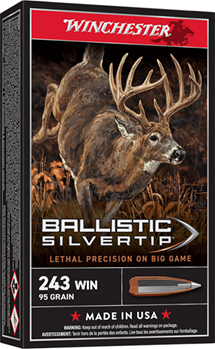 Winchester Ammu 65278 Winchester Ammo SBST243A Supreme 243 Winchester 95 GR Ballistic Silvertip 20 Bx/