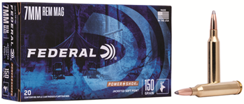 65740 FEDERAL POWER-SHOK 7MM REM MAG 150GR SP 20RD 10BX/CS