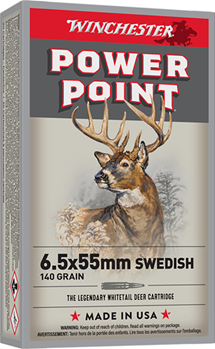 Winchester Ammu 67573 Winchester Ammo X6555 Super-X 6.5X55mm Swedish 140 GR Soft Point 20 Bx/10 Cs