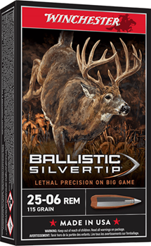 Winchester Ammu 67662 Winchester Ammo SBST2506 Supreme 25-06 Remington 115 GR Ballistic Silvertip 20 B