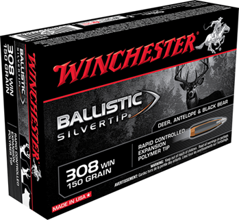 Winchester Ammu 67670 Winchester Ammo SBST308 Supreme 308 Winchester/7.62 NATO 150 GR Ballistic Silver