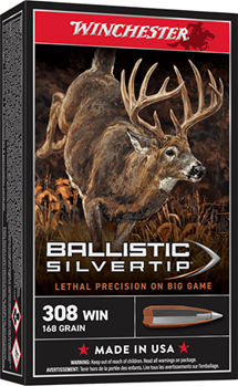 Winchester Ammu 67671 Winchester Ammo SBST308A Supreme 308 Winchester/7.62 NATO 168 GR Ballistic Silve