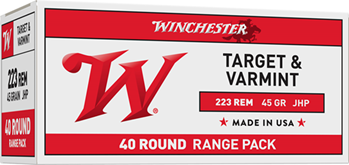 Winchester Ammu 67772 Winchester Ammo USA2232 USA  223 Rem 45 gr Jacketed Hollow Point (JHP) 40 Bx/10