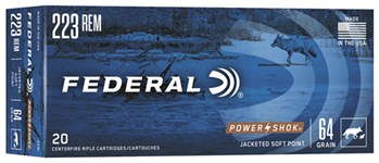 68268 FEDERAL POWER-SHOK 223 REM 64GR SP 20RD 10BX/CS