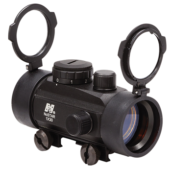 Ncstar / Vism 70825 NcStar DBB130 Tube Reflex Optic  Black Anodized 1x30mm Illuminated Red Dot Retic