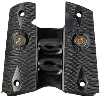 73284 Pachmayr 05008 Signature Combat Pistol Grip w/Finger Grooves 1911 Checkered Blk