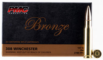 Pmc 74004 PMC 308B Bronze 308 Winchester/7.62 NATO Full Metal Jacket 147 GR 20Box/25Case