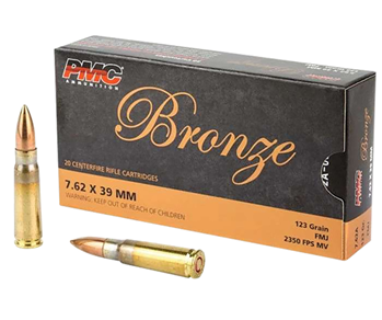 Pmc 74006 PMC 762A Bronze 7.62X39 Full Metal Jacket 123 GR 20Box/25Case