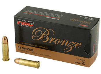 Pmc 74009 PMC 38G Bronze 38 Special Target 132GR Full Metal Jacket 50Box/20Case