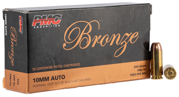 Pmc 74095 PMC 10A Bronze 10mm Truncated Cone Full Metal Jacket 200 GR 50Box/20Case