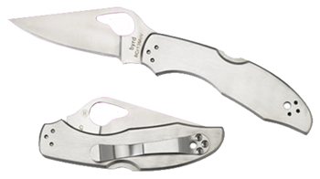 74370 Spyderco BY04P2 Byrd Meadowlark 2 2.93" Folding Clip Point Plain 8Cr13MoV SS Bla