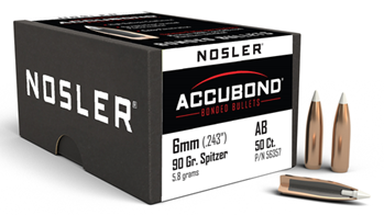Nosler 74372 56357 NOSLER 6MM 90GR ACCUBOND 50CT