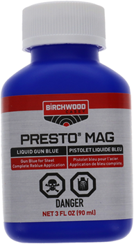 Birchwood Labor 74830 Birchwood Casey 13525 Presto Mag Liquid Gun Blue Dark Blue Bottle 3 oz