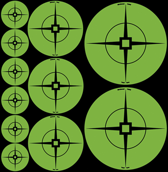 Birchwood Labor 74837 Birchwood Casey 33938 Target Spots Green Crosshair Self-Adhesive 1"-60/2"-30/3"-