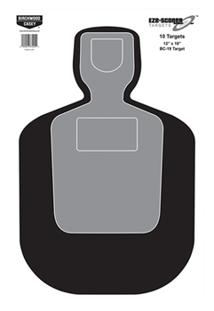 Birchwood Labor 74838 Birchwood Casey 37201 EZE-Scorer BC-19 Silhouette Paper Hanging Universal 12" x
