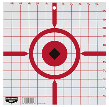 Birchwood Labor 74842 Birchwood Casey 37210 Rigid Sight-In Crosshair Tagboard Hanging 12" Black/White