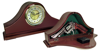 Ps Products 75478 PSPI MGC Concealment Mantle Clock 14x7x3 Wood Mahogany