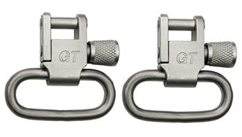 Grovtec Usa Inc 75619 Grovtec US Inc GTSW03 Locking Swivel  Set Rifle 1" Satin Nickel Steel
