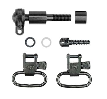 Grovtec Usa Inc 75621 Grovtec US Inc GTSW18 Locking Swivel Set Rifle 1" Black Oxide Rem 760 (1969-81)/