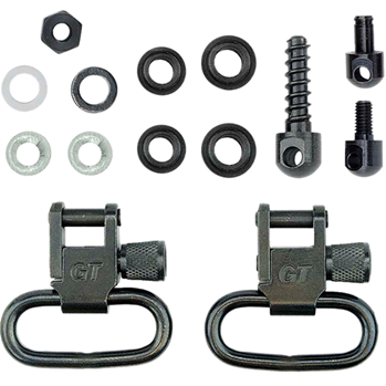 Grovtec Usa Inc 75622 Grovtec US Inc GTSW19 Locking Swivel  Set Shotgun 1" Pump/Auto Black Oxide Steel