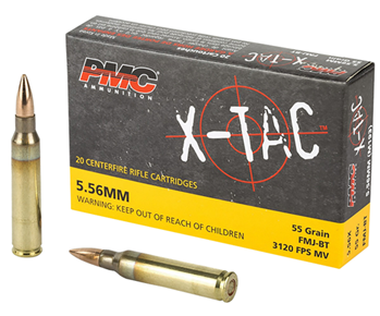 Pmc 75970 PMC 5.56X X-Tac 5.56 NATO Full Metal Jacket Boat-Tail 55 GR 20Box/50Case