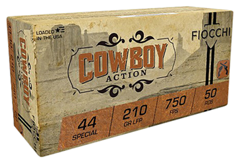 Fiocchi Ammunit 76204 Fiocchi 44SCA Cowboy Action  44 Spec 210 gr Lead Flat Point 50 Bx/ 10 Cs