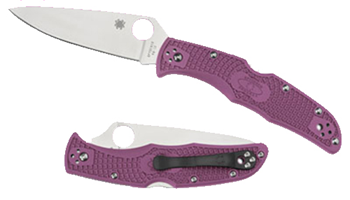 76346 Spyderco C10FPPR Endura 4 Lightweight 3.75" Folding Clip Point Plain VG-10 SS Bl